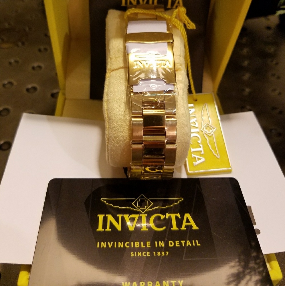 Invicta 18K Gold Plated Watch - Picture 7 of 8